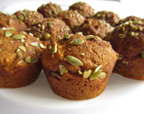 Whole grain pumpkin spiced muffins